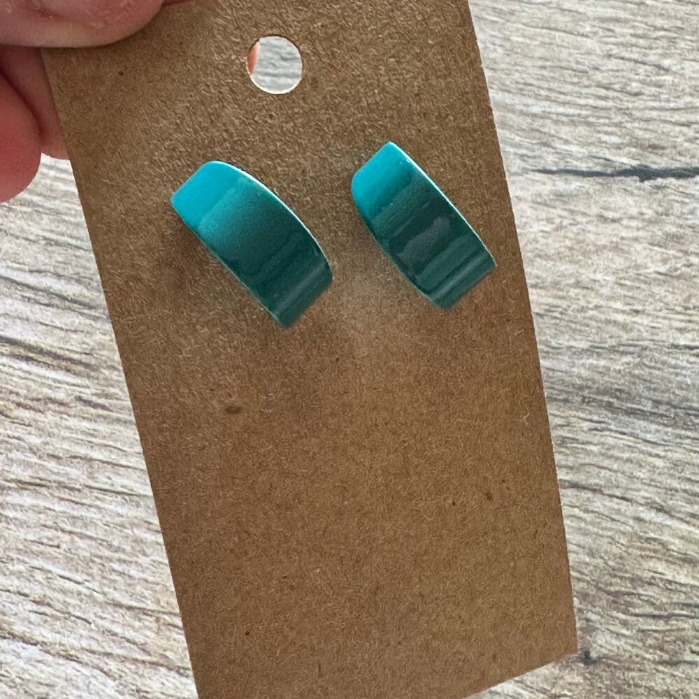 Turquoise blue hoop earrings BOGO FREE